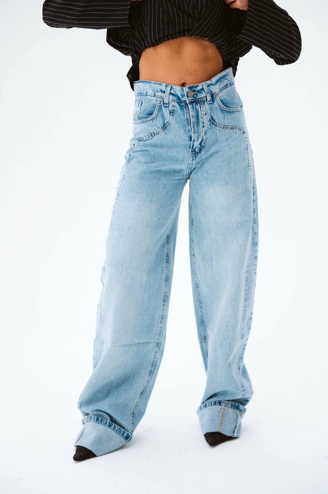 Light blue straight jeans