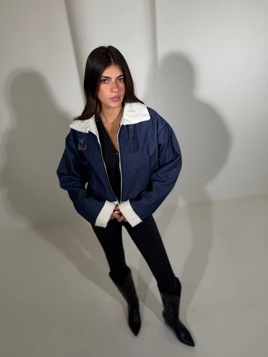 Blue wool jacket one size for all