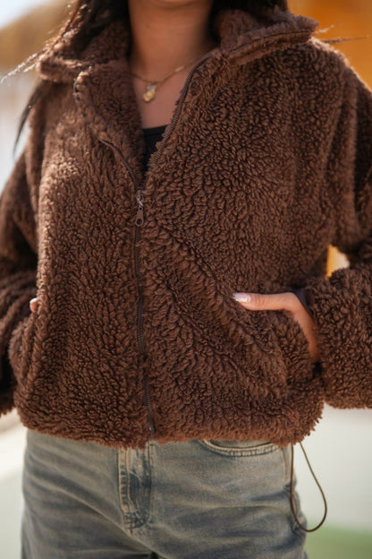 Brown panda jacket one size