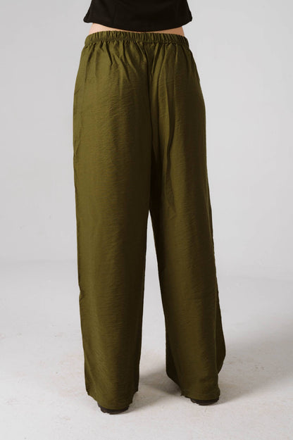 Petrol linen pants