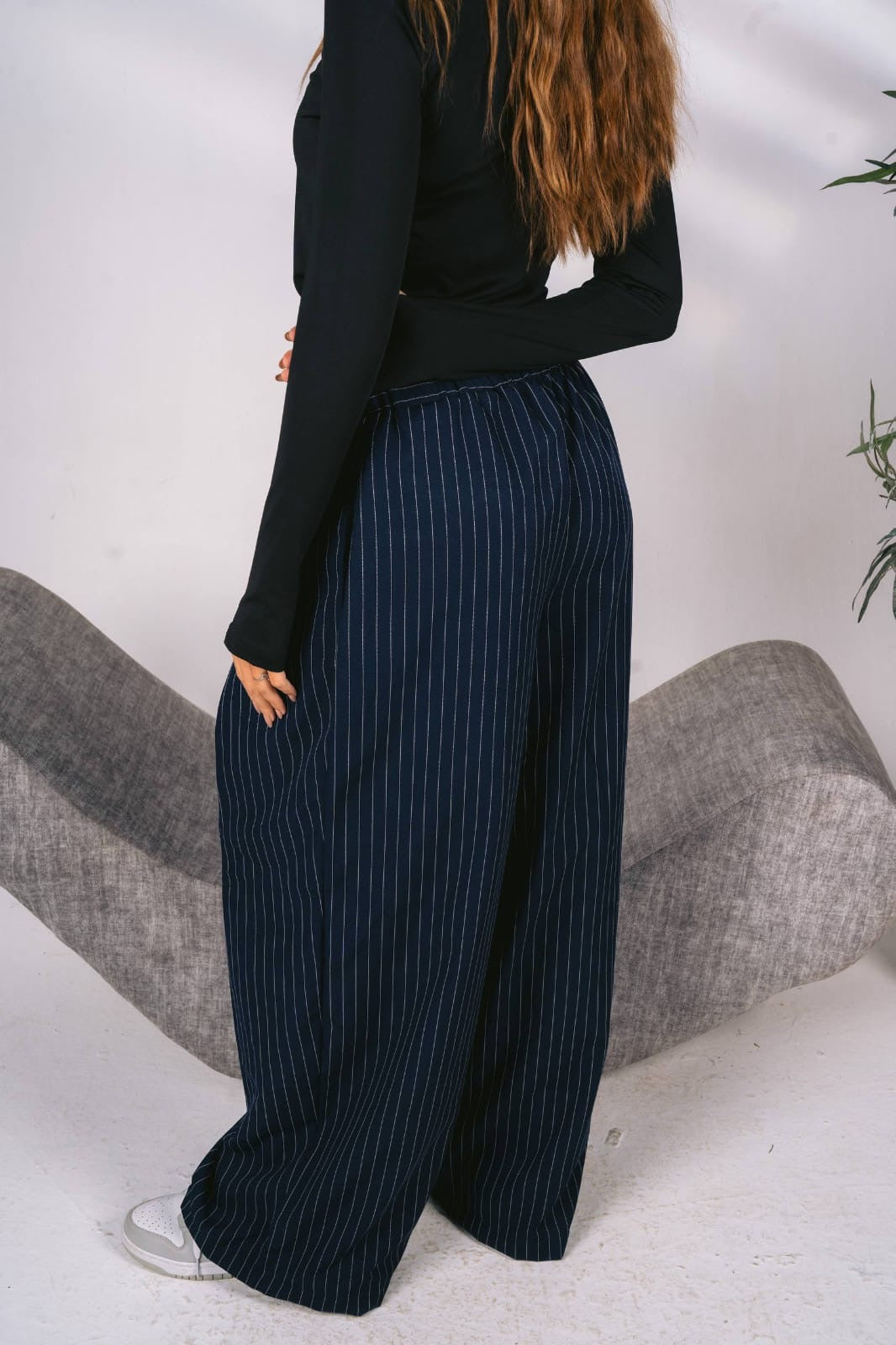 Navy baggy trousers