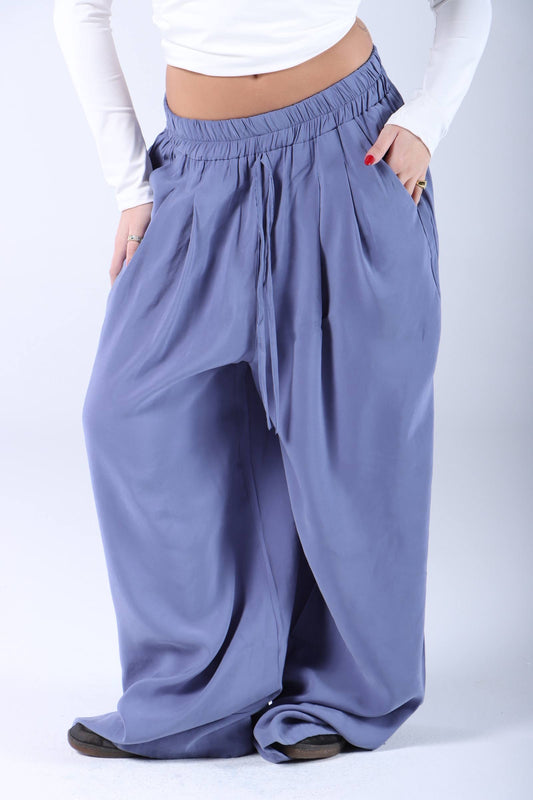 Blue cotton pants