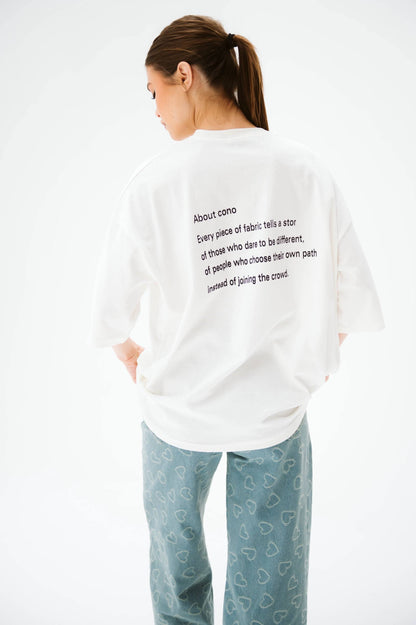 White tshirt cono label free size