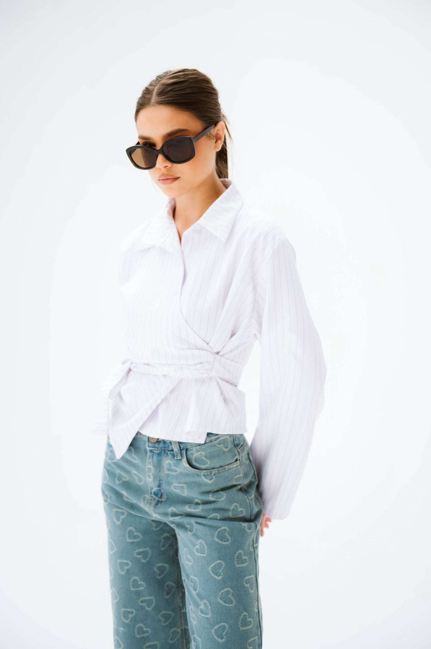 White buttoned blouse