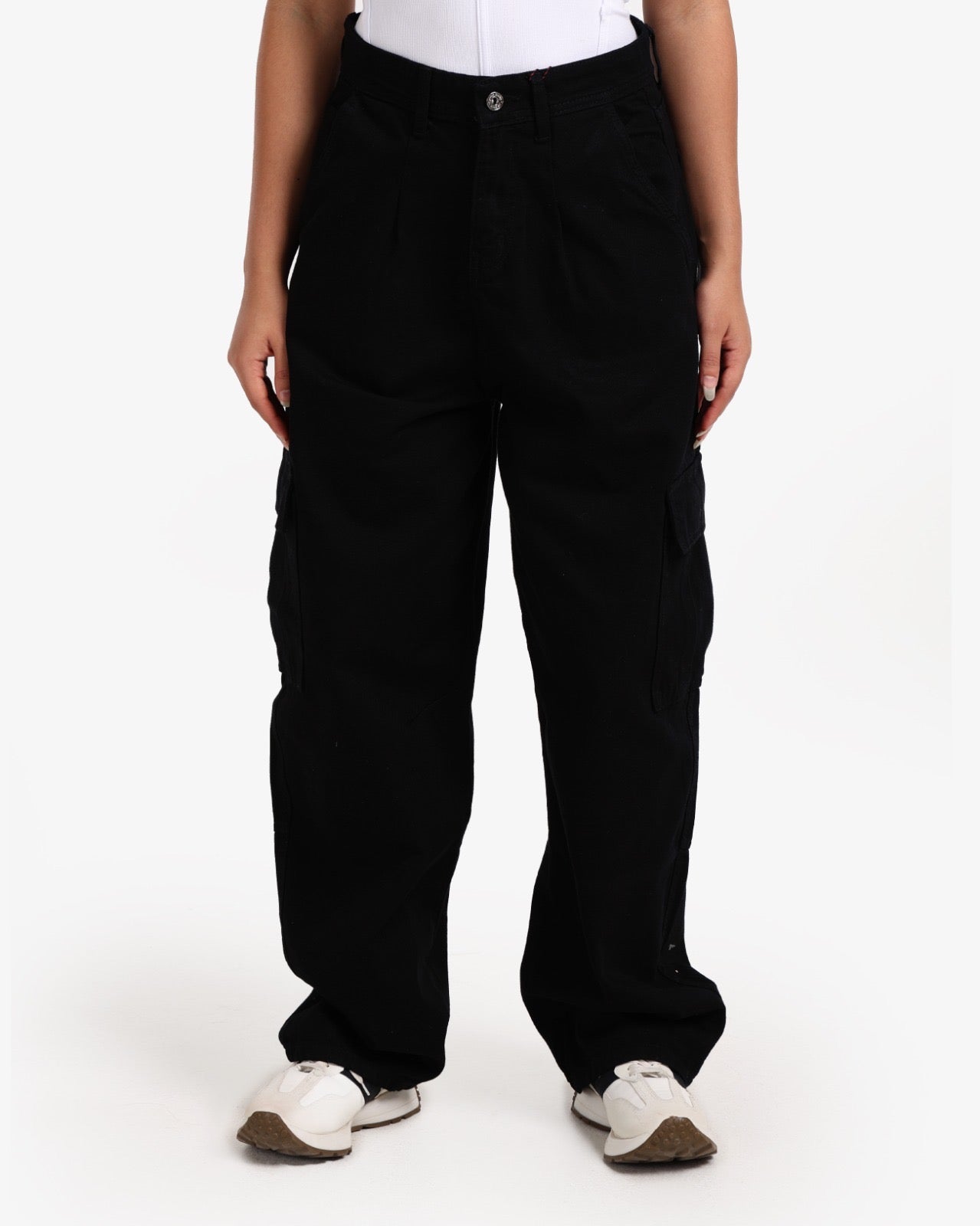 Black cargo skater jeans