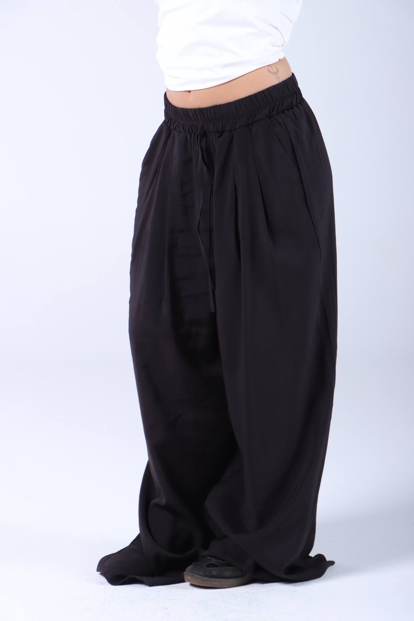 Black cotton pants free size