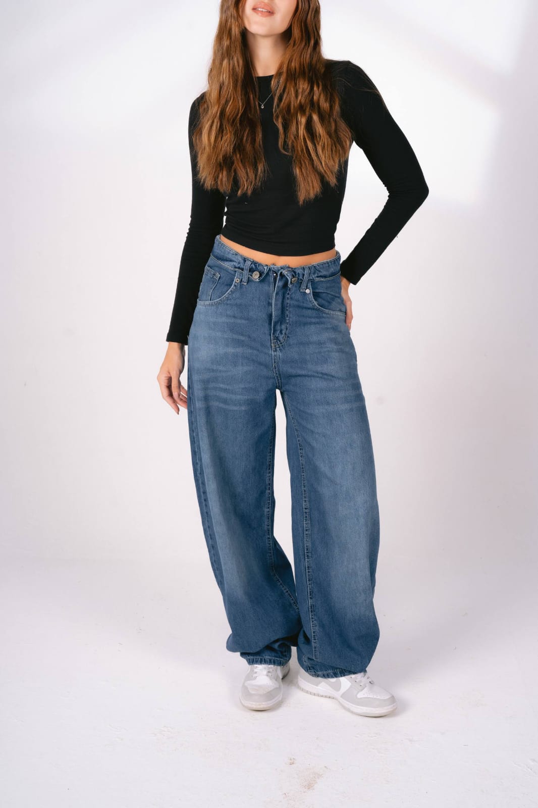 Straight classic blue jeans