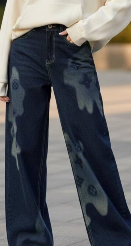 baggy blue jeans