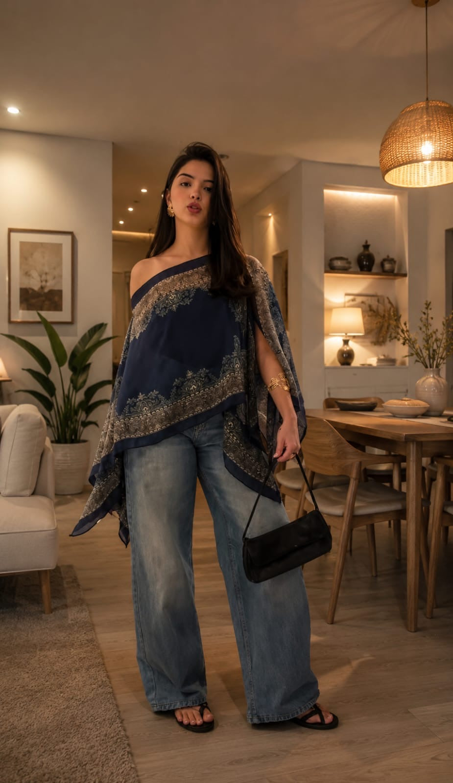 Royal Paisley Chiffon Shawl