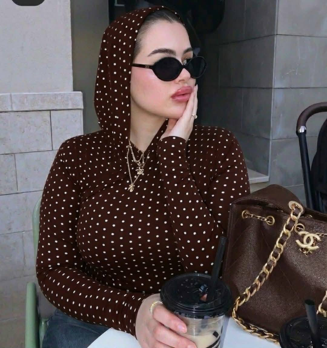 Btown Polka Dot Hooded Top