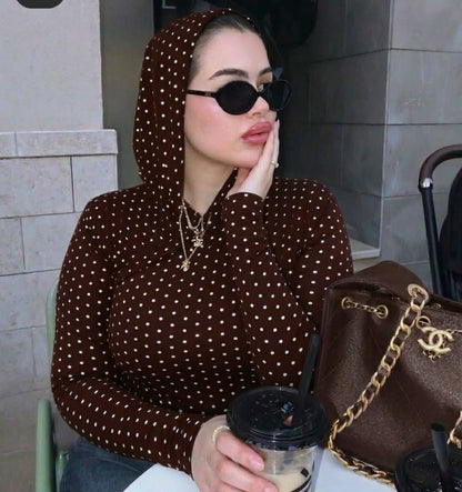 Btown Polka Dot Hooded Top