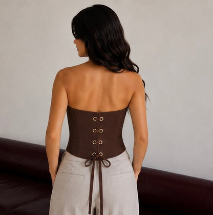 Brown chocolate Lace Elegance Corset