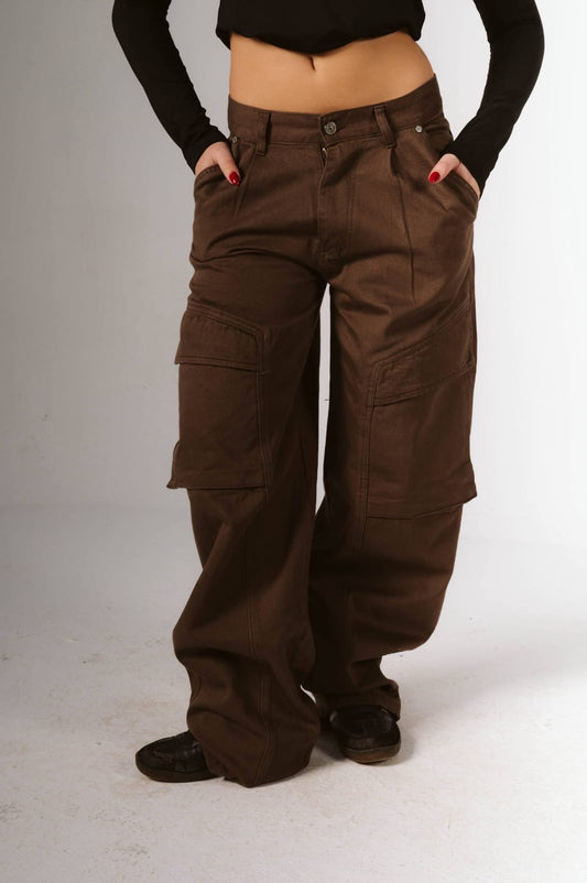 Brown cargo jeans