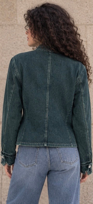 Military Denim Jacket – Dark Green