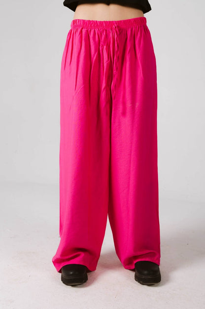Pink linen pants one size