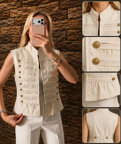 Military Button Vest