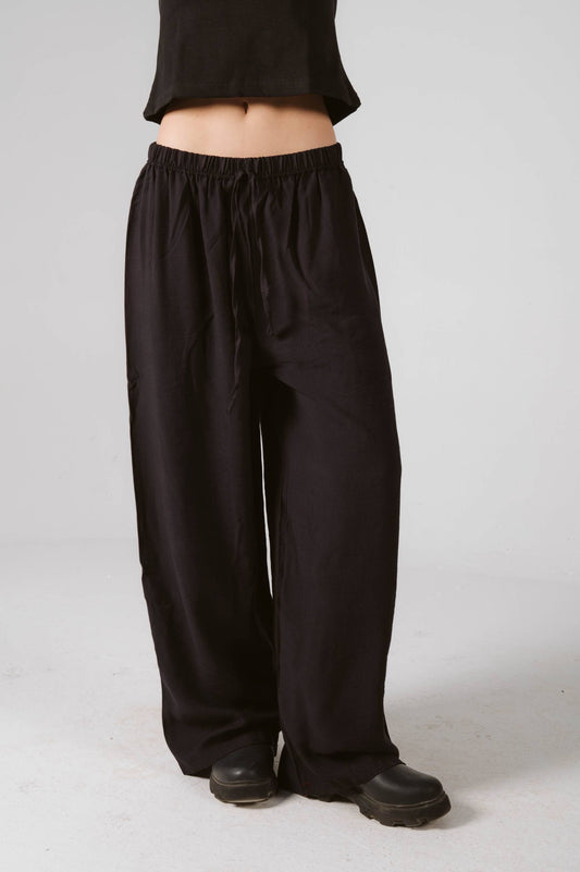 Black linen pants