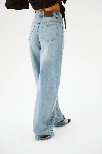 Light blue straight jeans