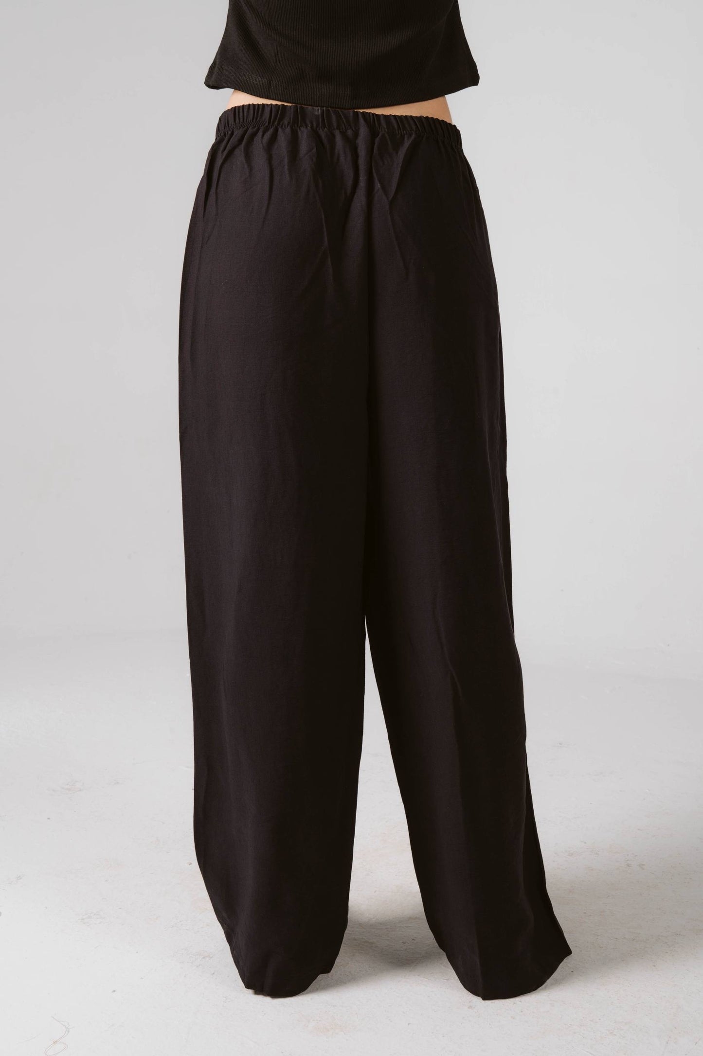Black linen pants
