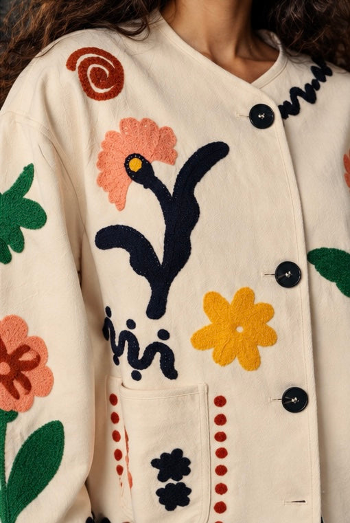 Floral Embroidered Jacket
