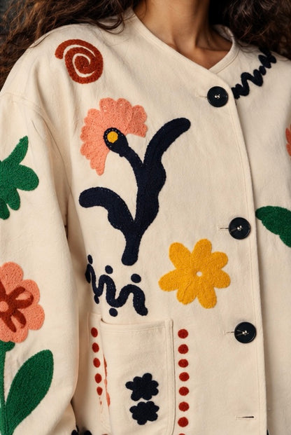 Floral Embroidered Jacket