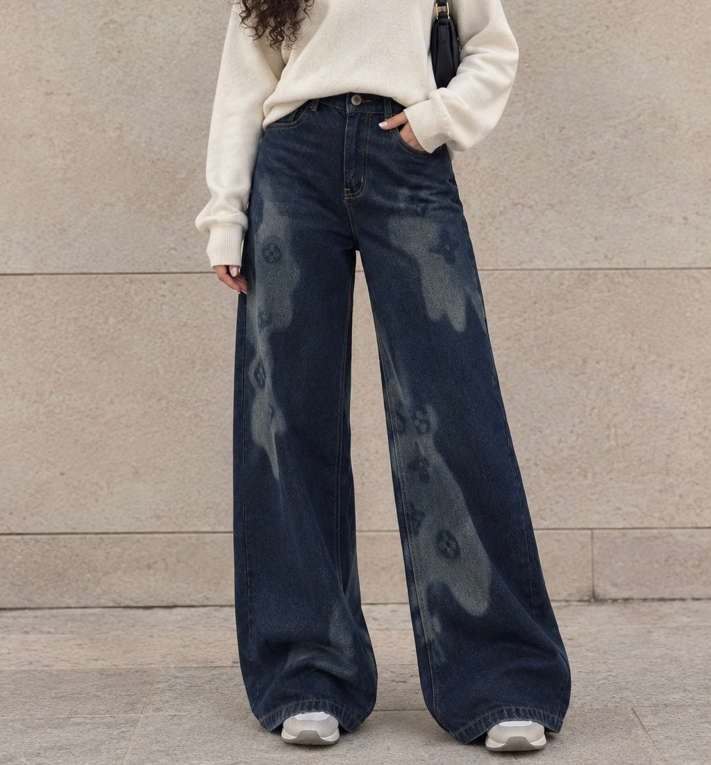 baggy blue jeans