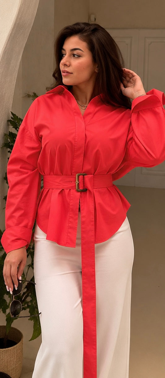 Classic Cinch Belt Shirt