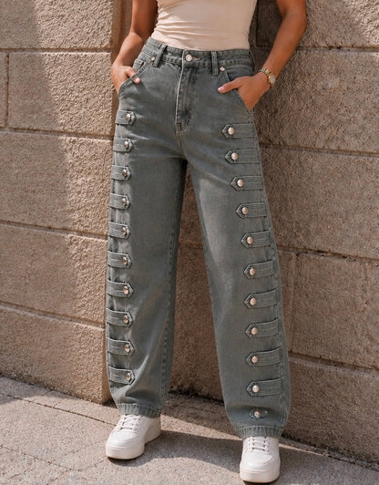 Dirty Blue Urban Strap Balloon Jeans