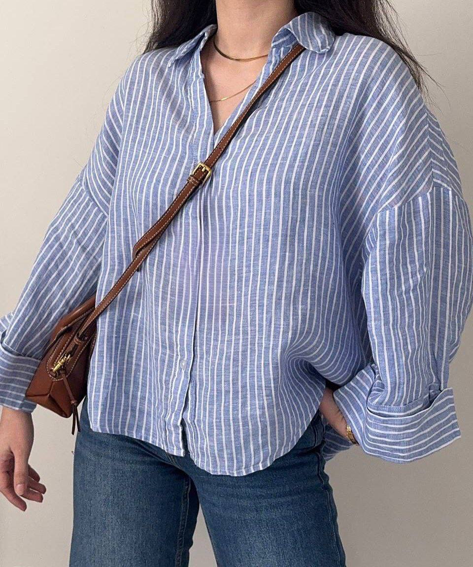 Skyline Striped Oversized Shirt