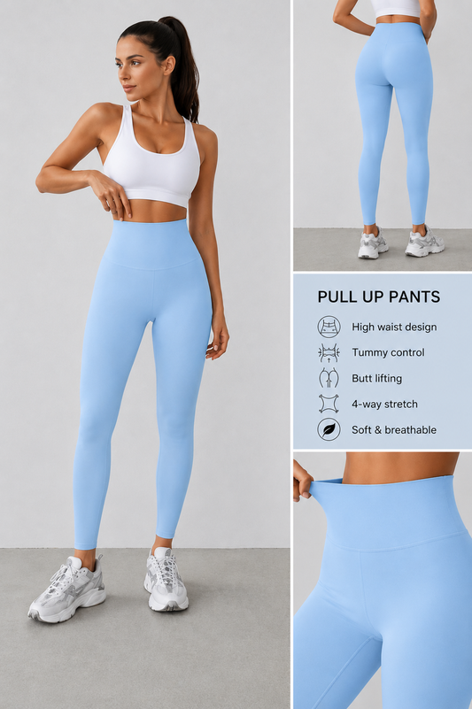 Sculpt Fit High-Waist Leggings – blue