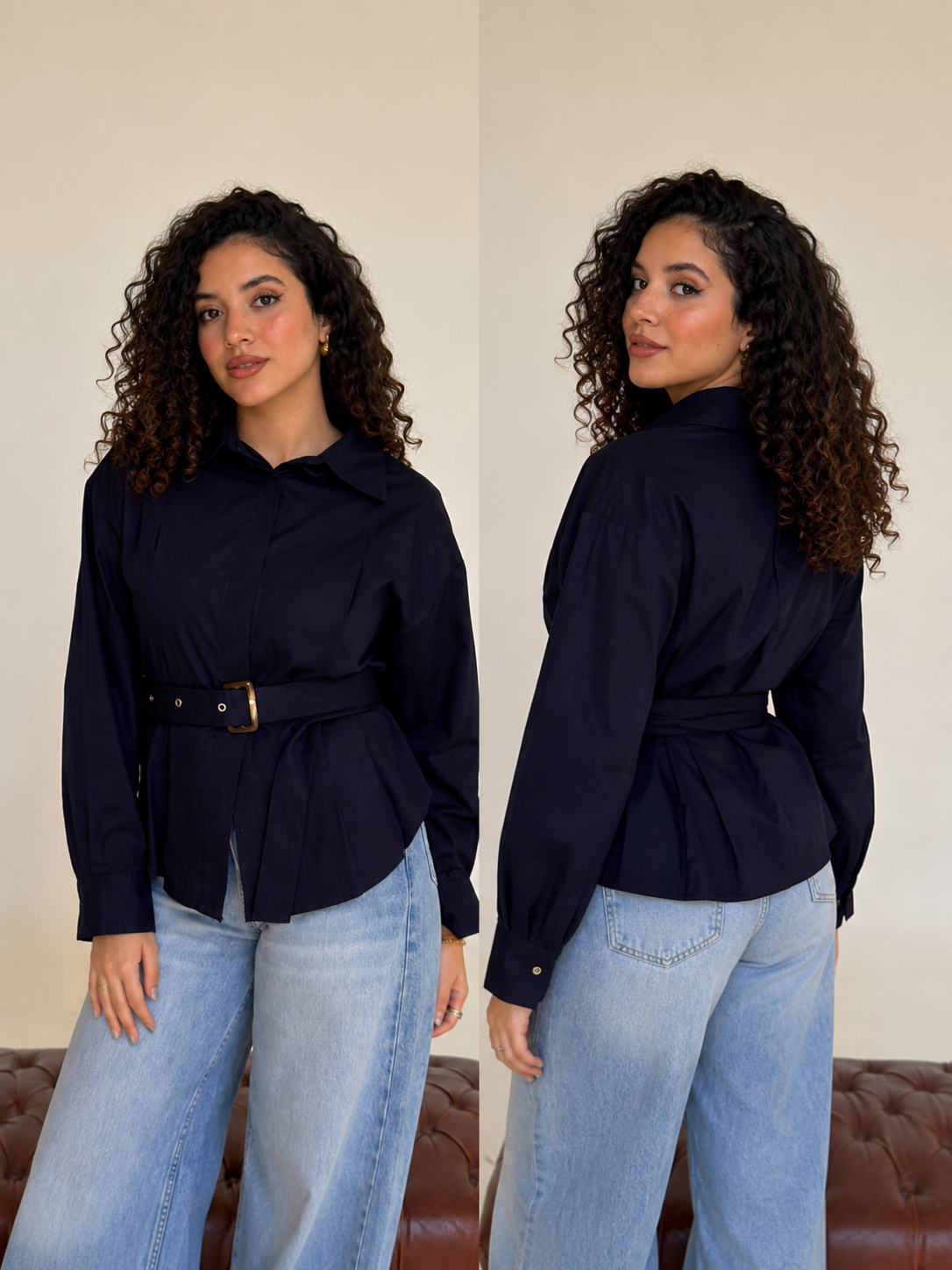 Classic Cinch Belt Shirt