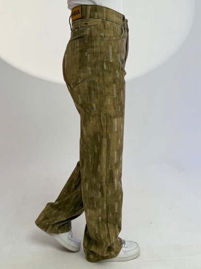 laser cut straight pants