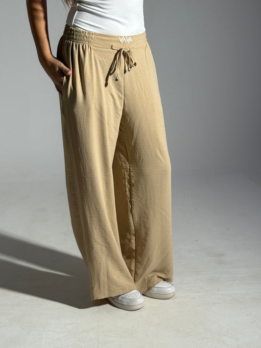 beige linen pants