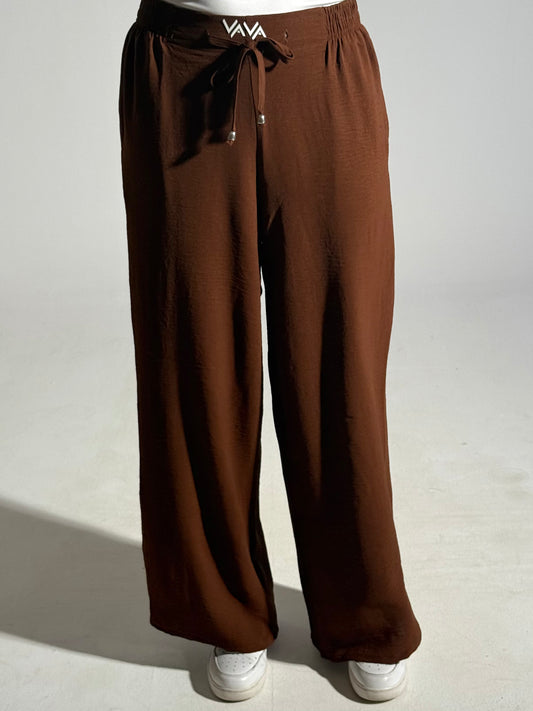 brown linen pants