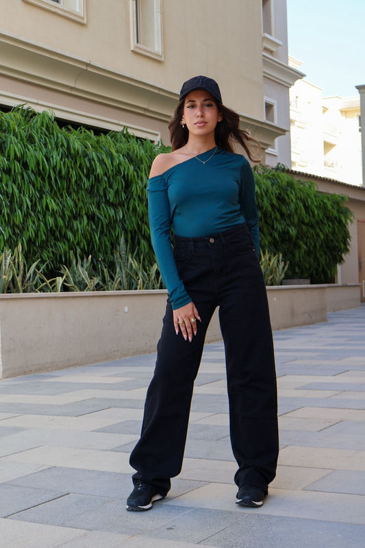 dark straight leg fit denim