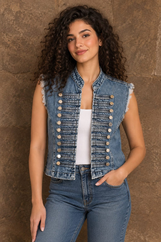 Blue Denim Vest