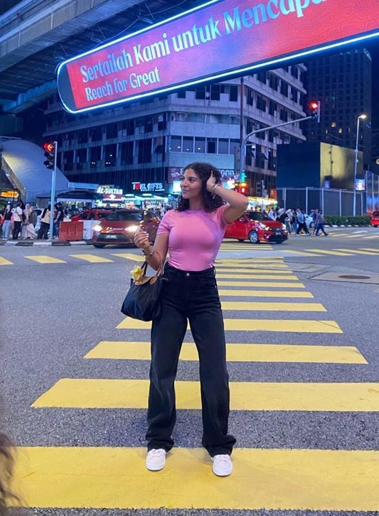 pink short sleeved basic top